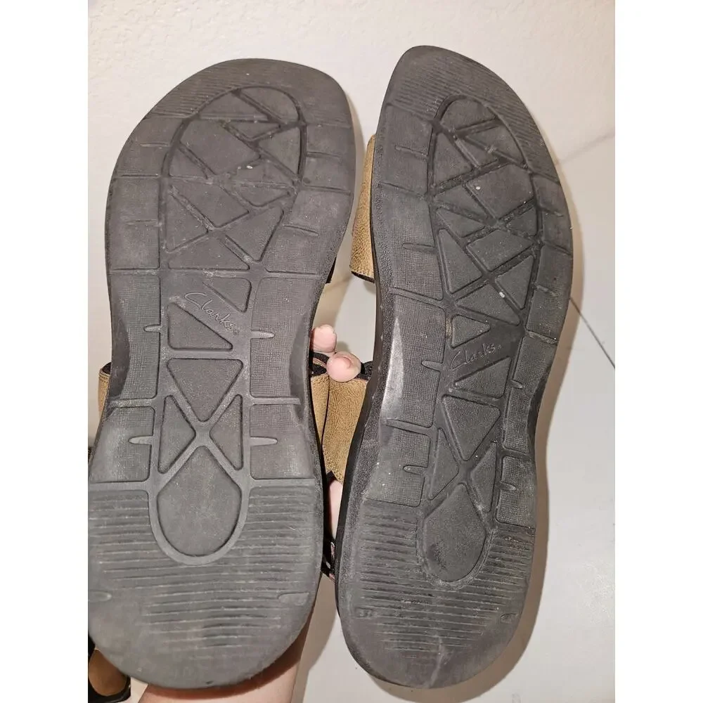 Clarks Collection Mens Size 13 Leather Hapsford Creek Sandals